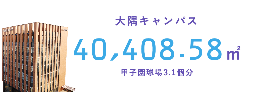大隅キャンパス 40,408.58㎡ 甲子園球場3.1個分