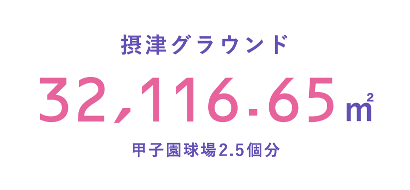 摂津グラウンド 32,116.65㎡ 甲子園球場2.5個分